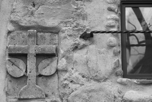 Step leading to house in Santa Fe