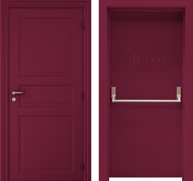 two doors showing affordance