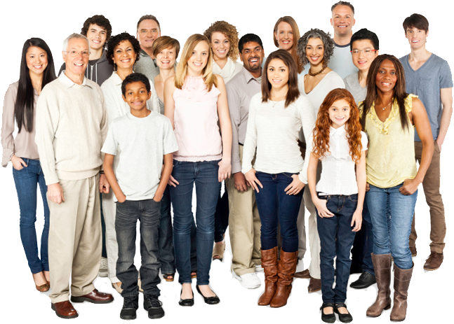 a diverse group of people